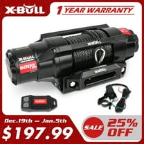 X-BULL 6000LBS IP68 Waterproof Electric Winch 12V 2 in 1 Wireless Remote Synthetic Rope Boat ATV UTV 4WD Winch Off-Road