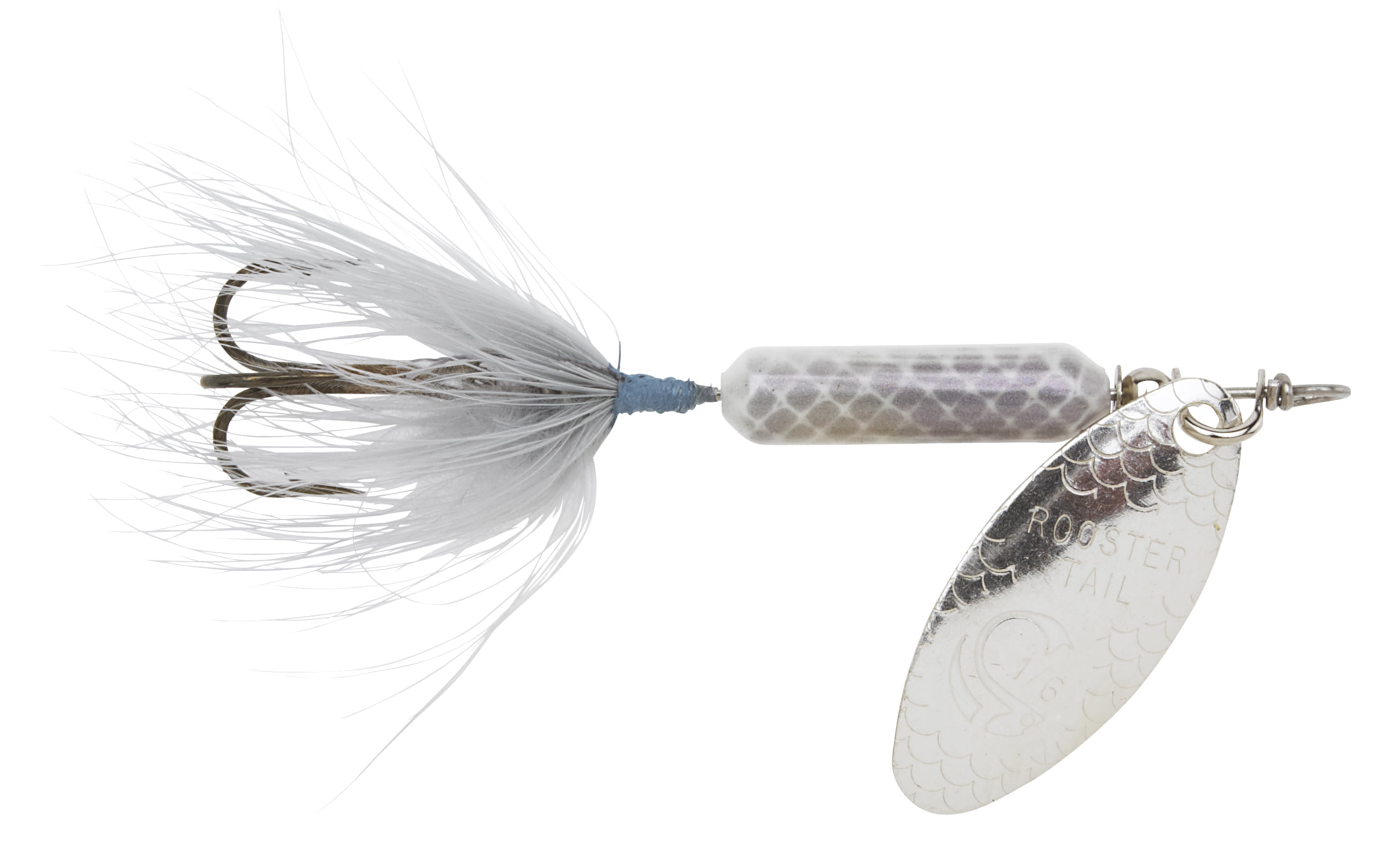 Esca Rotante Worden's Rooster Tail 1/6oz - Colore Chrome White (CHWT) Per Pesca