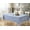 Blue, variant on Red Café Bistro Tavern Check 52 x 70 inch Rectangle Vinyl Dining Tablecloth with Flannel Backing