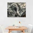 thumbnail image 2 of Acheng Black And White Black Smoke Train Vintage Steam Locomotive Poster Canvas Print Wall Art Modern Classroom Kitchen Bedroom Room Aesthetics Decor Framed 20x16in, 2 of 6