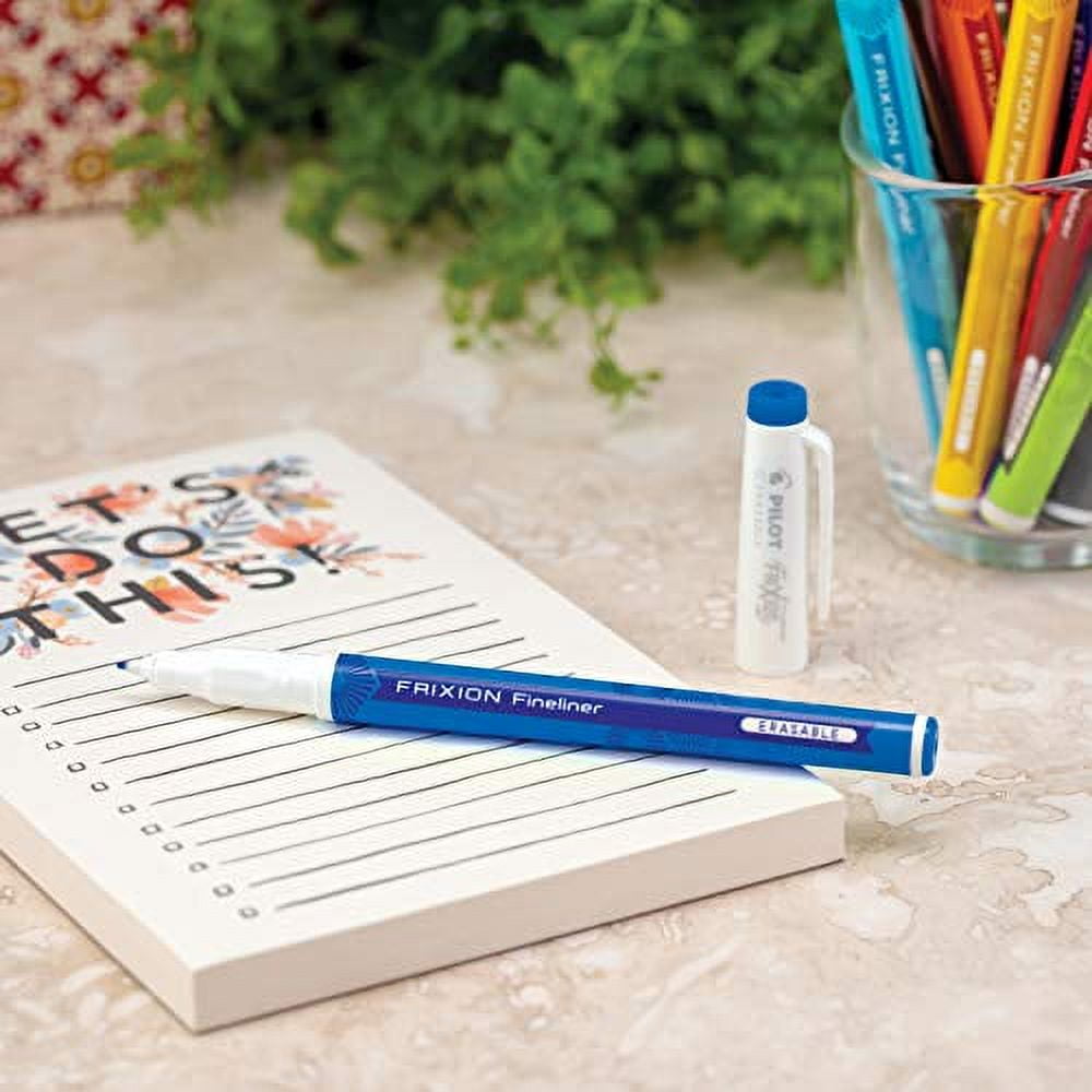 Pilot FriXion Erasable Fineliner Point Markers with Reusable Tub, 36 Count