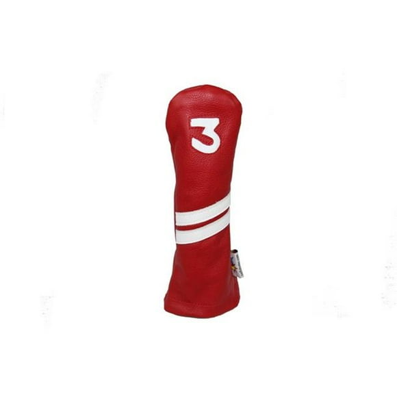 Sunfish LRWF Leather Red & White Fairway Golf Head Cover