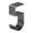 Grey, variant on Desk Side Hanger Hooks - Heavy Duty Steel Over-The-Desk Hangers For Purses And School No-Drill Removable Design Ideal For Living Rooms Rooms And Doorways