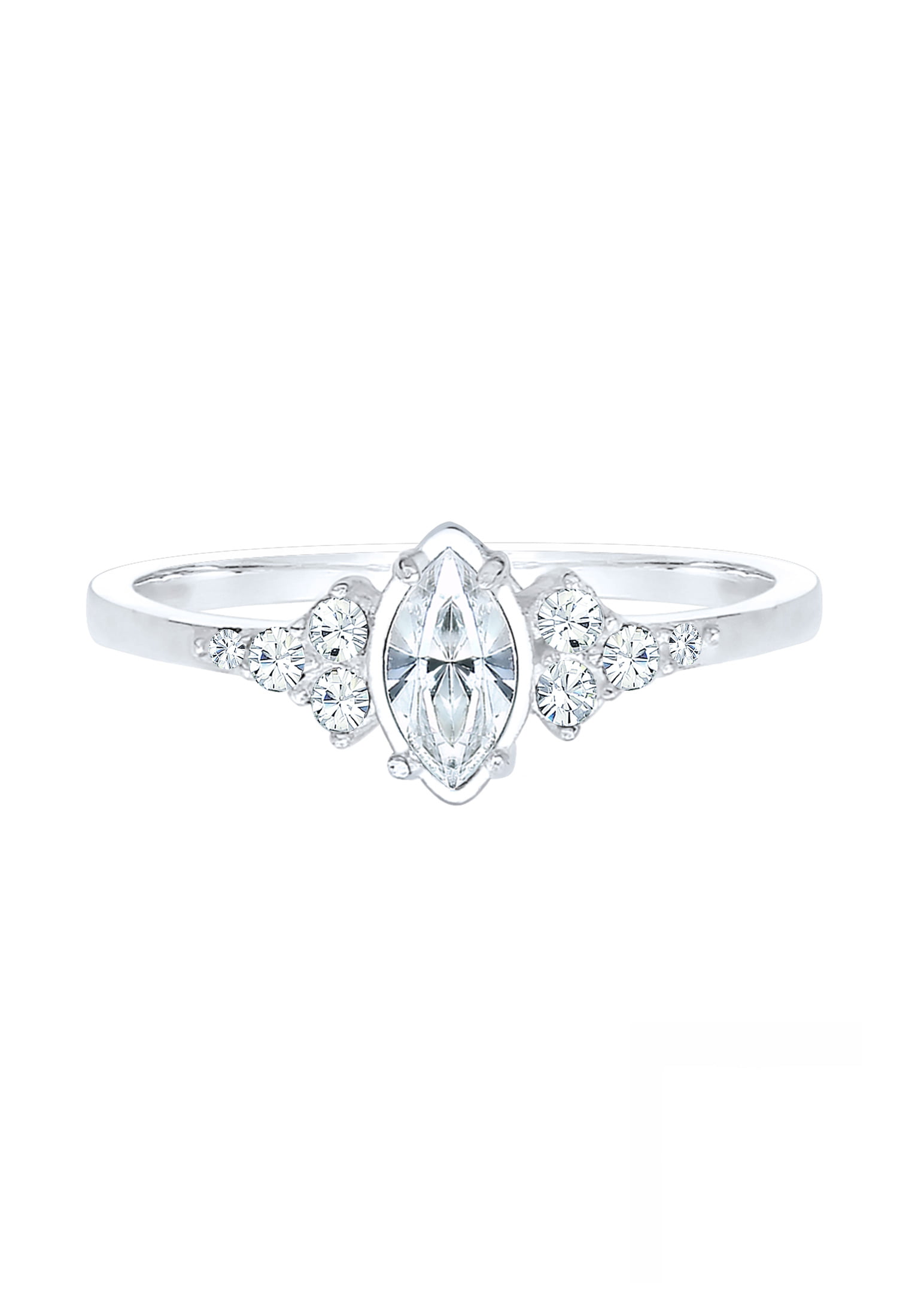 Elli by Julie & Engagement Grace Ring Anniversary Silver Crystal Marquise 925