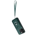 thumbnail image 3 of Allytechgroup iPhone XS/X Wallet Case for Women Men, Premium PU Leather Caxe with Cards Slots & Hand Wrist Shockproof Hand Wrist Slim Fit Back Cover Phone Case for iPhone XS/X, Green, 3 of 7