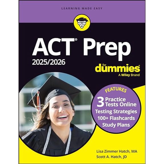 Pre-Owned ACT Prep 2025/2026 for Dummies: Book + 3 Practice Tests + 100+ Flashcards Online (Paperback) 1394258305 9781394258307