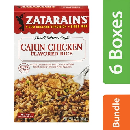 (6 pack) (6 Pack) Zatarain's Cajun Chicken Flavor Rice, 8 oz