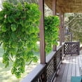 thumbnail image 2 of Chamoist Hanging Artificial Ferns for Outdoors,Ruscus Greenery Stems,3pc Artificial Green Leaf Garland Vines Hanging Spray for Diy Wedding Arch Bouquet Filler Table Centerpieces Home Decor, 2 of 9