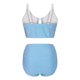 thumbnail image 4 of Conjunto de Bikini de Cintura Súper Alta para Mujeres con Cuello en V con Textura Ruched 2025 Traje de Baño de Playa de Verano, 4 of 7
