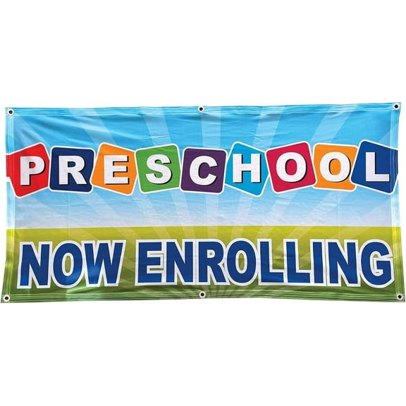 Ft NOW ENROLLING Banner Vinyl Alternative Sign bgb Fabric