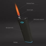 MK JET BLACK TORCH 10 Ct Big Full Size Lighters Refillable Windproof Lighter