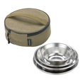 thumbnail image 1 of 8pcs Stainless Steel Plates and Bowls Set Camping Dinner Dish Set with Carry Bag for Outdoor Camping Hiking Backpacking Picnics, 1 of 5