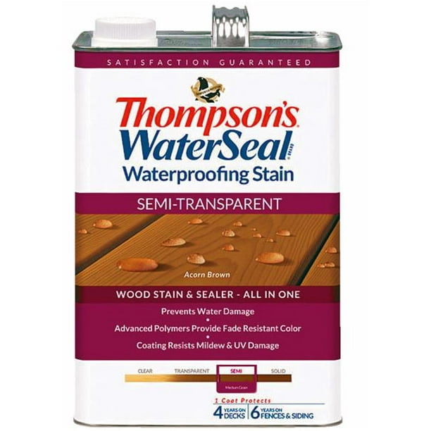 Thompsons WaterSeal SemiTransparent Waterproofing Stain ACORN BROWN