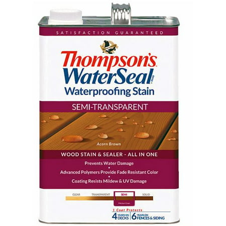 Thompsons WaterSeal Semi-Transparent Waterproofing Stain ACORN BROWN (Best Semi Transparent Stain)