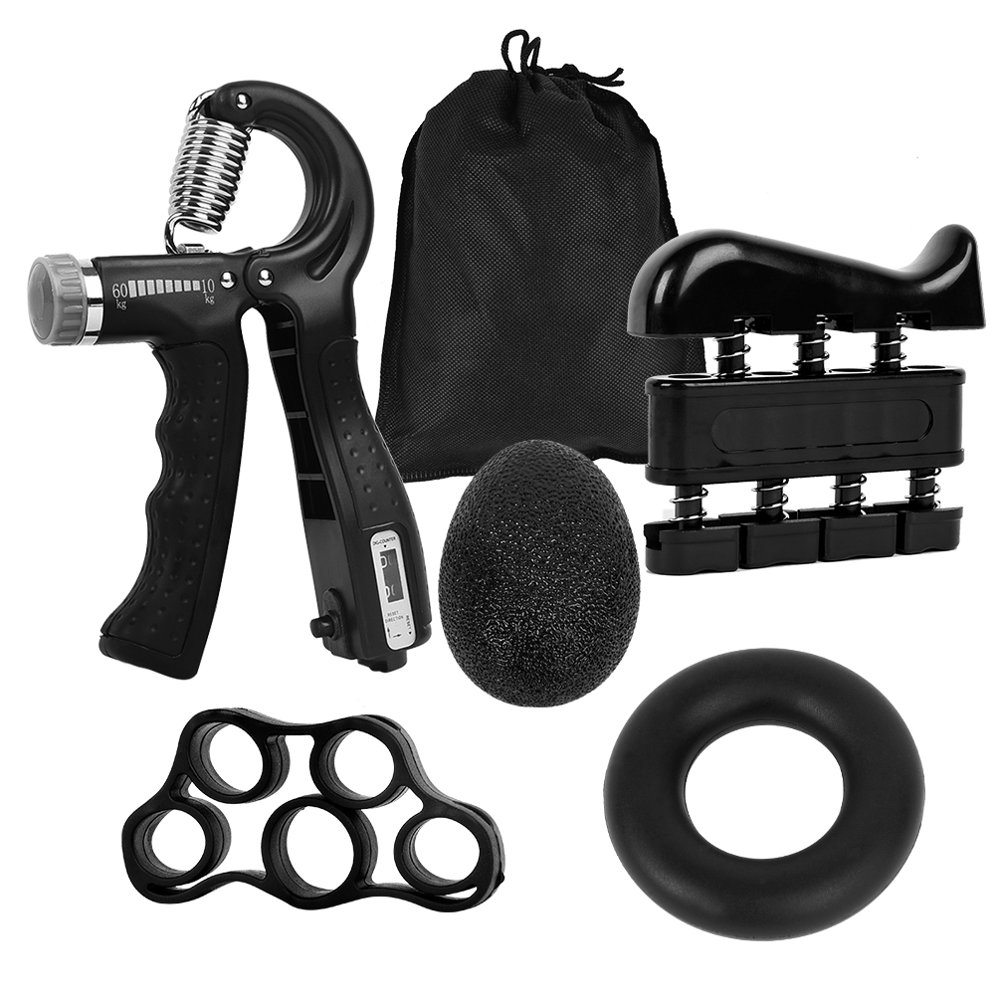 Grip Strengthener Set,6 Pcs Adjustable Hand Grip Strengthener Hand