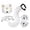 White1, variant on FASHOFT Cosplay Halloween Set Face Paws Gloves Collar Tail Furry Animal Role Play Masquerade Party Fancy Dress Up Outfit Halloween One Size