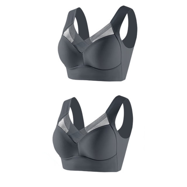 2PC Women's Large Strapless Lace Tank Top Underwear Thin Side Fold Side Breast Gather Adjustable Bra