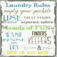 thumbnail image 2 of Greene, Taylor 26x26 White Modern Wood Framed Museum Art Print Titled - LAUNDRY RULES, 2 of 4