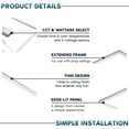 thumbnail image 3 of Luxrite 2x4 FT Edge-Lit Frame LED Panel Lights, 5CCT 3000K-6500K, 5200/6500/7800LM, 0-10V Dimmable, Damp Rated, ETL, 3 of 7