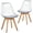 Gray, variant on Dining Chairs Set of 2, Clear Acrylic Mid Century Modern Kitchen Chairs with Soft Padded and Wood Legs for Dinner, Living Waiting Room, Bedroom, Apartment, Light Gray