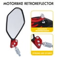 thumbnail image 2 of CRAFTHROU Rétroviseurs Moto 1 Paire Rouge Plastique Rétroréflecteur Rotation 360° 9.3x3in pour ATV UTV, 2 of 8