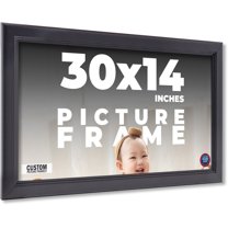 30x14 Frame Black Passaggi Solid Wood Picture Frame Width 1.5 Inches | Interior Depth 0.5 Inches |