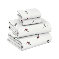 Ruvanti Flannel Sheets Queen Size - 100% Cotton Brushed Flannel Bed Sheet Sets - Deep Pockets 16 inches (Fits up to 18") - All Seasons Breathable & Super Soft - Warm & Cozy - 4 Pcs - Grey Buds