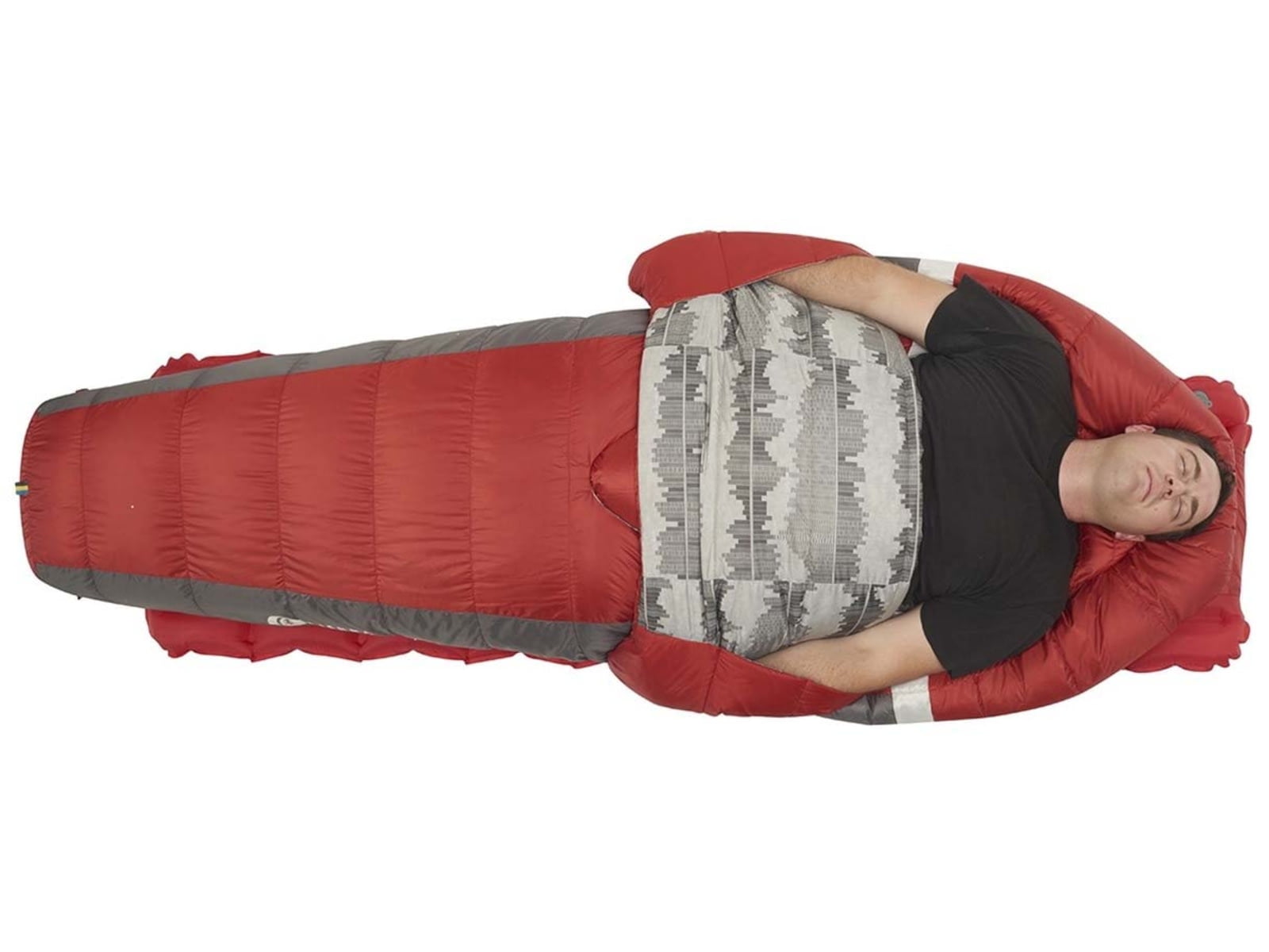 Sierra Designs Backcountry Bed 650F 20 Deg Sleeping Bag, Red, Regular