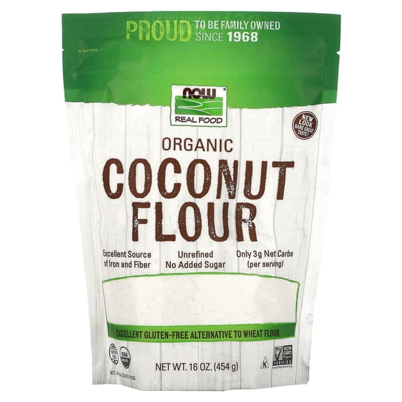 NOW Real Food - Organic Coconut Flour - 16 oz (454 Grams) by NOW