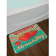 thumbnail image 2 of Fruit Bath Mat, Retro Poster Style Strawberries Colorful Stripes with Grunge Worn out Background, Plush Bathroom Decor Mat with Non Slip Backing, 29.5" X 17.5", Multicolor, by Ambesonne, 2 of 2