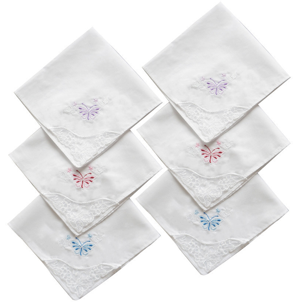 Lace handkerchiefs for women 6pcs Cotton Handkerchiefs Lace
