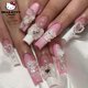 thumbnail image 2 of Sanrio pegatinas de Hello Kitty Y2K para uñas postizas de chica caliente, lazo de amor, perla, diamantes de imitación, lindo Corazón de niña dulce, Parche de uñas, regalos de manicura, 2 of 4