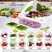 Swayvoo Mandoline Slicer Vegetable Chopper Safe Slicer Vegetable Dicer