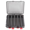 thumbnail image 1 of Caja De Almacenamiento, Mango De Silicona Portátil Diseño De Ranura Para Tarjeta En Forma De V Diseño De Doble Capa Caja De Almacenamiento De Cebo Para Jugar Al Aire Libre Para Cergrey Storage Case, 1 of 8
