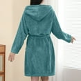 thumbnail image 5 of Womens Towelling Dressing Gowns Full Length - Womens Cotton Waffle Robe, Full Length Bathrobe Loungewear Long Robe Soft Changing Robe Warm Towelling Robe Plush Bathrobe For Sleepwear Green Free Size, 5 of 5