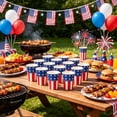 thumbnail image 6 of 24pcs Independence Day Party Tableware for 24 Guests Summer Holiday 4th of July Memorial Day Party Supply Paper Plates And Cups, 6 of 6