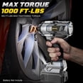 thumbnail image 3 of Llave de impacto inalámbrica DIYToolifz 20 V 1000 FT-Lbs Torque 1/2 pulgada, 3 of 8