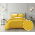thumbnail image 5 of Chic Home Tayson 3-Piece Yellow Duvet Set, King, 5 of 12