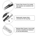 thumbnail image 4 of Uxcell 2pcs Precision Ceramic Tweezer 5" Stainless Steel Tweezers Anti-Static Round Head, 4 of 6