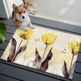 thumbnail image 5 of Yellow Flower Bathroom Rug Washable 2x3 Entryway Rug Non Slip Farmhosue Country Vintage Butterfly Floral Front Door Mat Low Pile Indoor Doormat Throw Floor Carpet for Kitchen Bedroom Entrance, 5 of 7