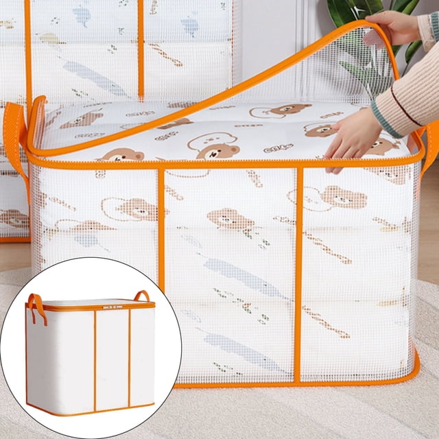 Off Promotions! Storage Bags Large Blanket Storage Duty Mobile Bag with Zipper and Reinforced Handling Container Closet Organizer and Storage Mobile Bag for Bedding, Underbed Storage Clearance