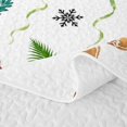 thumbnail image 5 of Erosebridal Bow Gingerbread Man Twin Quilt Set, Candy Cane Twin Coverlet Set, Off White Tan, 2pcs, 1 Bedspread and 1 Pillowcase, 5 of 7