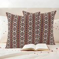 thumbnail image 3 of Country Boho Outdoor Waterproof Pillow Covers, Vintage Farmhouse Traditional Pattern Decorative Square Throw Pillowcase Sofa Cushion Sham for Patio/Couch/Chair, 24"x24" 2 Pack, 3 of 8