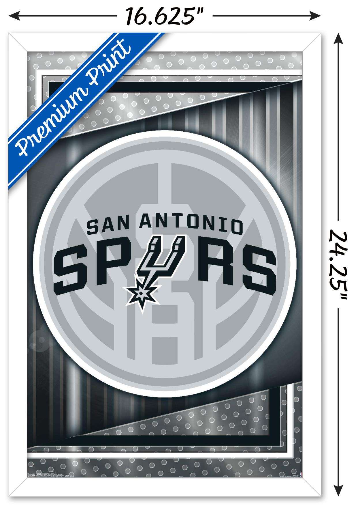 NBA San Antonio Spurs - Logo 17 Wall Poster, 14.725" x 22.375", Framed