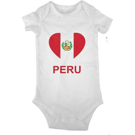 

Love Peru Baby Jersey Bodysuit Romper Jumpsuit Short Sleeve T-Shirt Playsuit