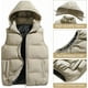 thumbnail image 3 of Chaleco acolchado de invierno para hombre con capucha extraíble para exteriores, 3 of 5