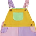 thumbnail image 7 of Edvintorg Girls Jumpsuit Rompers Bib Overalls Color Block Adjustable Suspender Shorts Jeans Overalls Shortalls with Pockets 6M-4Y, 7 of 7