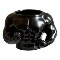 Gmogad Muscle Man Resin Planter Pot - Bodybuilder Flower Pot for Succulents - Unique Fitness Themed Home Garden Decor