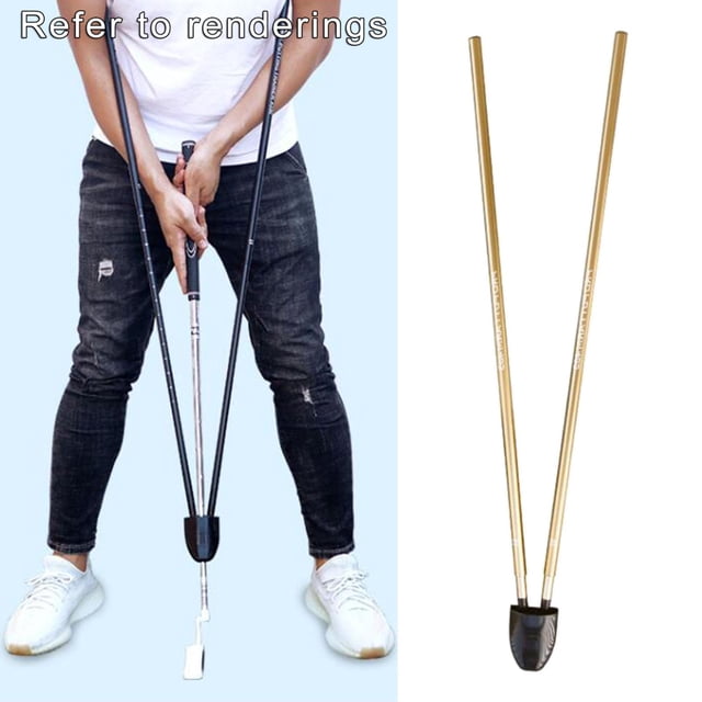 Golf Putting Training Ajustable Alineación Alineación Putter Entrenador Gesto Asistencia para Adultos Práctica Universal Hitting Oro Macarena Golf putting entrenamiento ayuda