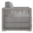 thumbnail image 3 of Modway Aura 3 Piece Outdoor Patio Wicker Rattan Set in Gray Gray, 3 of 9